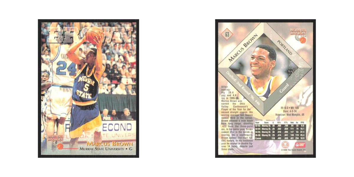 1996 Score Board Marcus Brown RC #63
