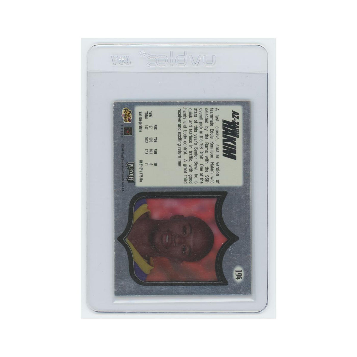 Az-Zahir Hakim Rookie 1998 Playoff Absolute #194 St. Louis Rams Football Card NM