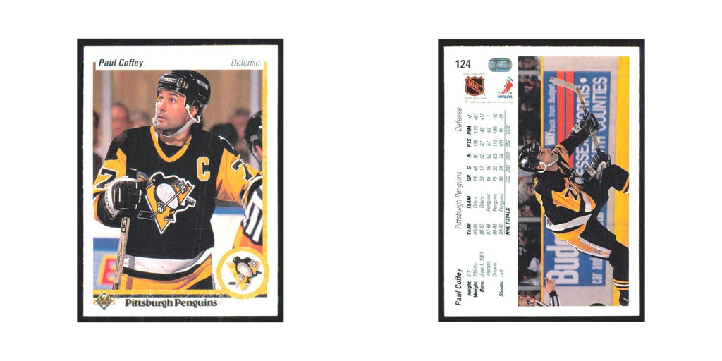 Paul Coffey 1990 Upper Deck #124 Pittsburgh Penguins Hockey Card NM