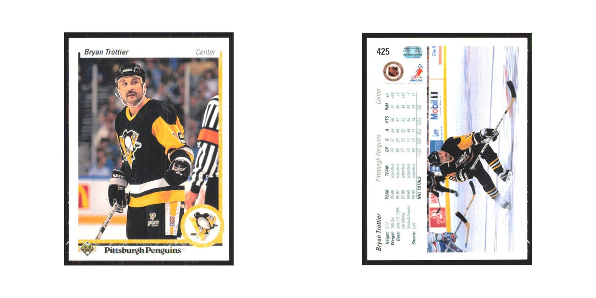 Bryan Trottier 1990 Upper Deck #425 Pittsburgh Penguins Hockey Card NM