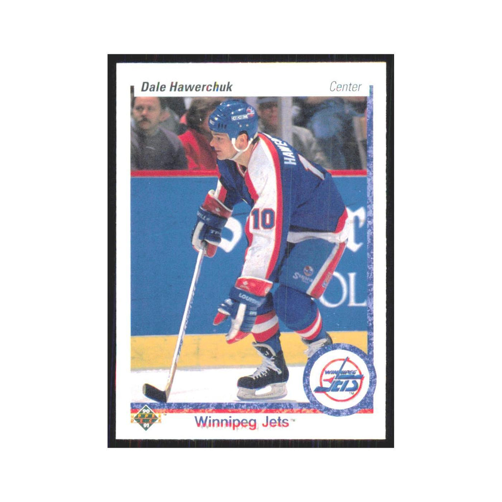 Dale Hawerchuk 1990 Upper Deck #53 Winnipeg Jets Hockey Card NM