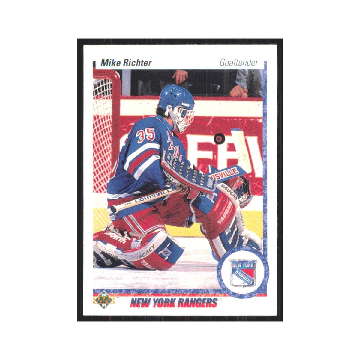 Mike Richter 1990 Upper Deck #32 New York Rangers Hockey Card NM