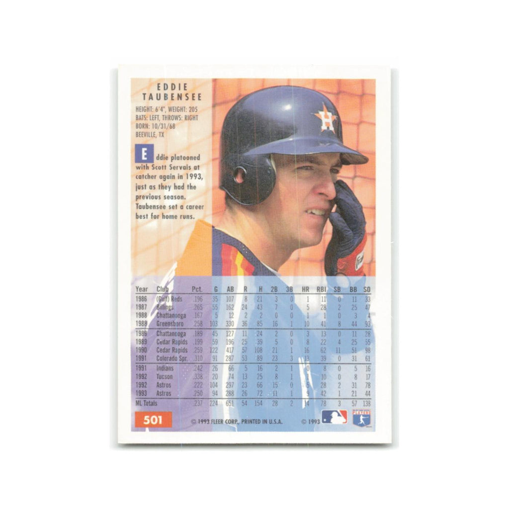 Eddie Taubensee 1994 Fleer #501 Houston Astros Baseball Card NM