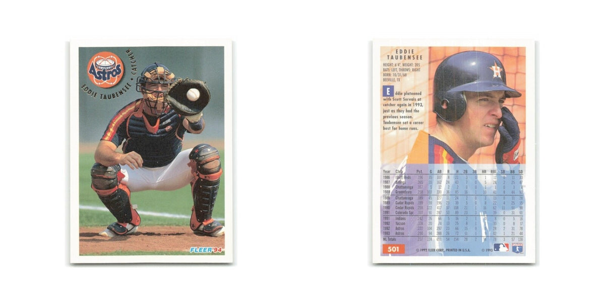 Eddie Taubensee 1994 Fleer #501 Houston Astros Baseball Card NM