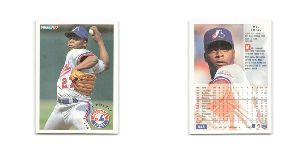 Mel Rojas 1994 Fleer #548 Montreal Expos Baseball Card NM