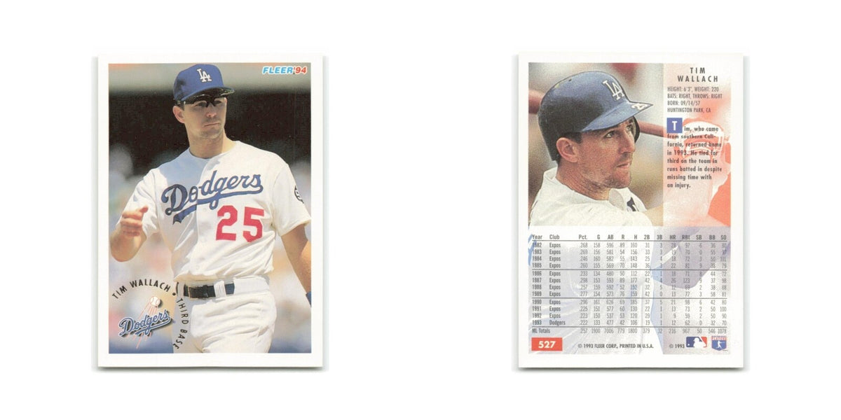 Tim Wallach 1994 Fleer #527 Los Angeles Dodgers Baseball Card NM
