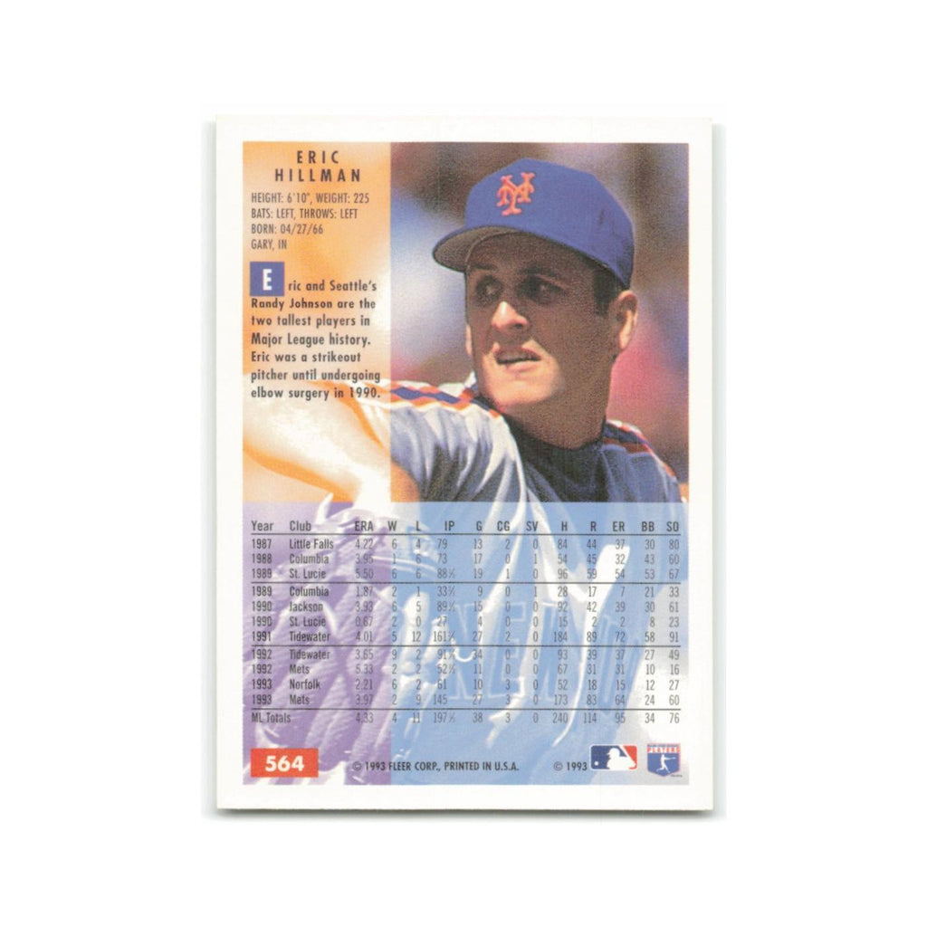 Eric Hillman 1994 Fleer #564 New York Mets Baseball Card NM