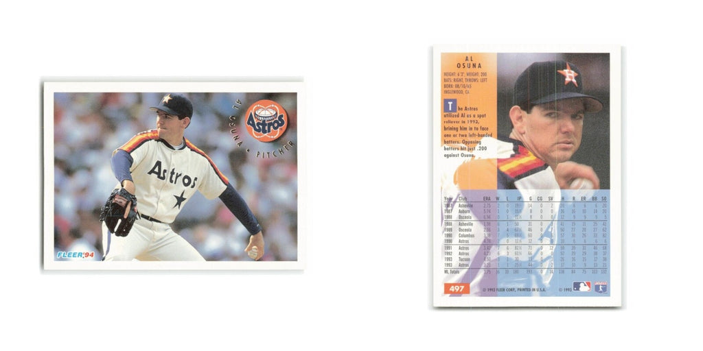 Al Osuna 1994 Fleer #497 Houston Astros Baseball Card NM