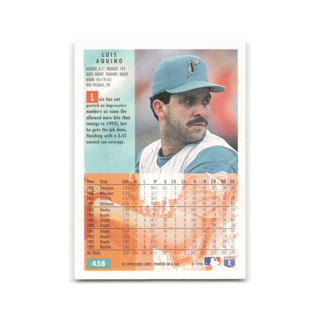 Luis Aquino 1994 Fleer #458 Florida Marlins Baseball Card NM