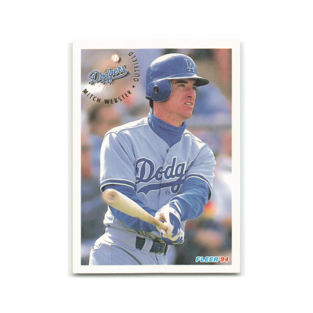 Mitch Webster 1994 Fleer #528 Los Angeles Dodgers Baseball Card NM