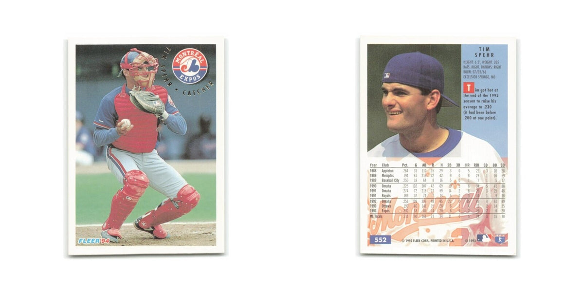Tim Spehr 1994 Fleer #552 Montreal Expos Baseball Card NM