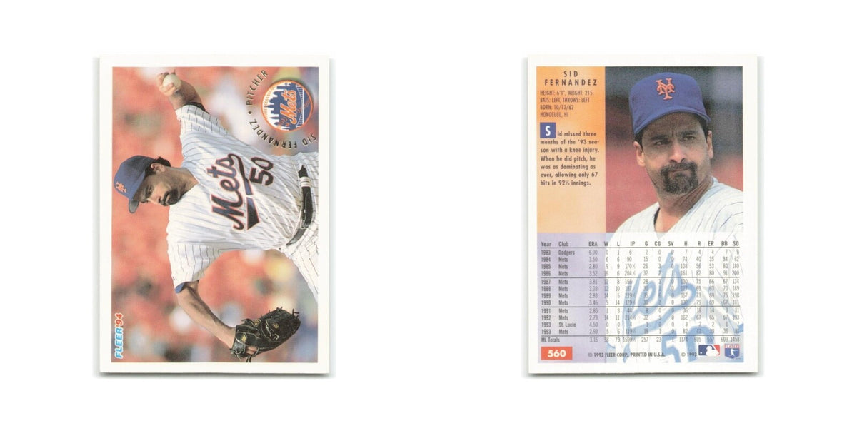 Sid Fernandez 1994 Fleer #560 New York Mets Baseball Card NM