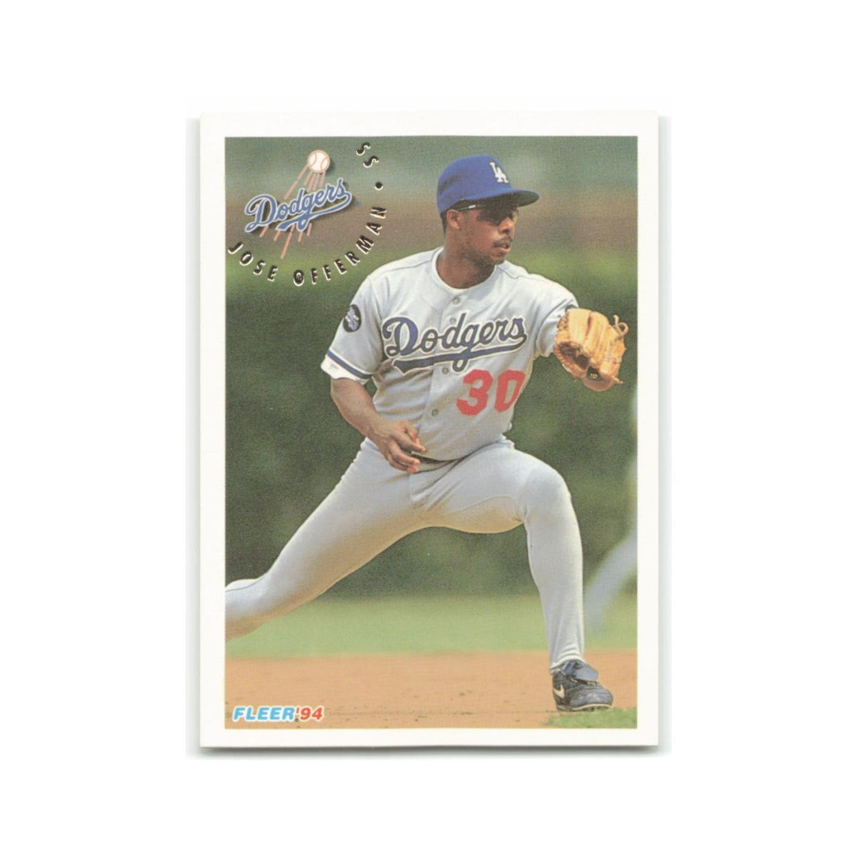 Jose Offerman 1994 Fleer #519 Los Angeles Dodgers Baseball Card NM