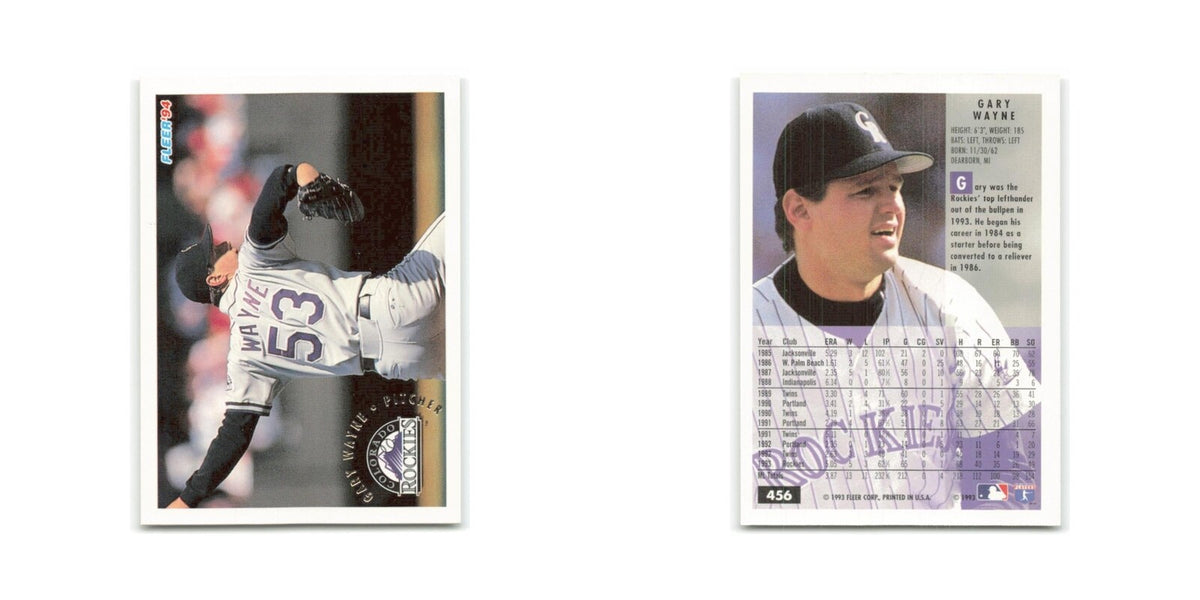 Gary Wayne 1994 Fleer #456 Colorado Rockies Baseball Card NM