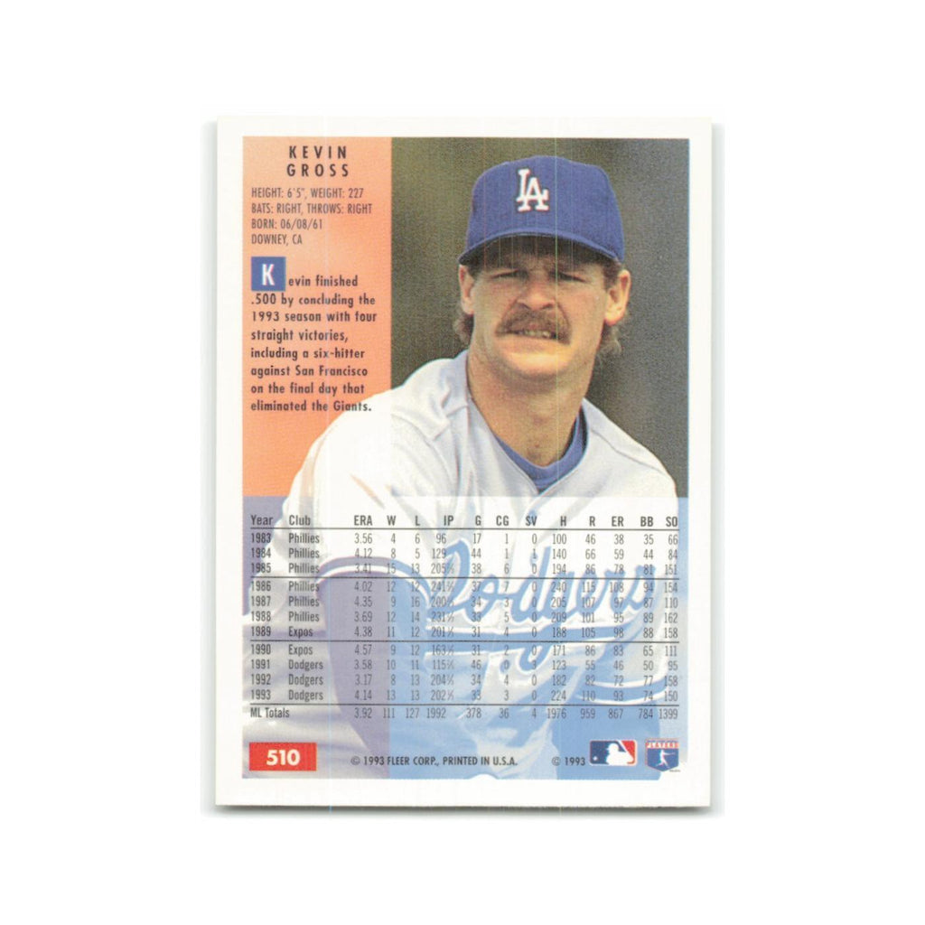 Kevin Gross 1994 Fleer #510 Los Angeles Dodgers Baseball Card NM