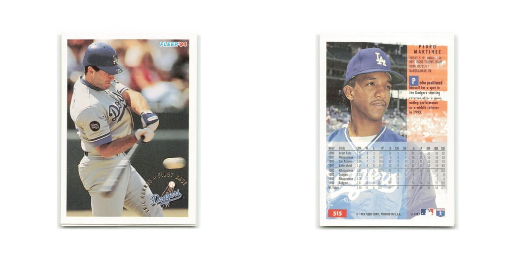 Pedro Martinez 1994 Fleer #515 Los Angeles Dodgers Baseball Card NM