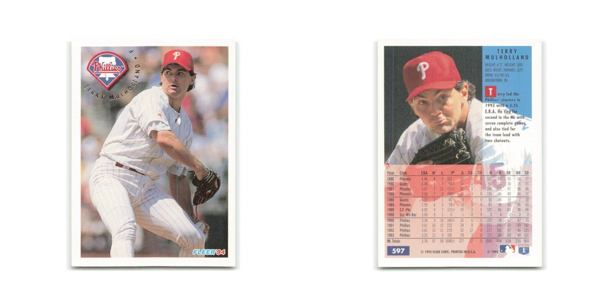 Terry Mulholland 1994 Fleer #597 Philadelphia Phillies Baseball Card NM