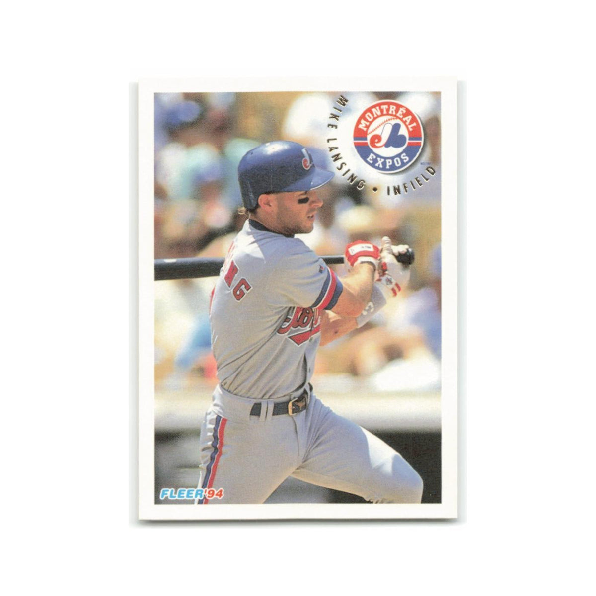 Mike Lansing 1994 Fleer #543 Montreal Expos Baseball Card NM