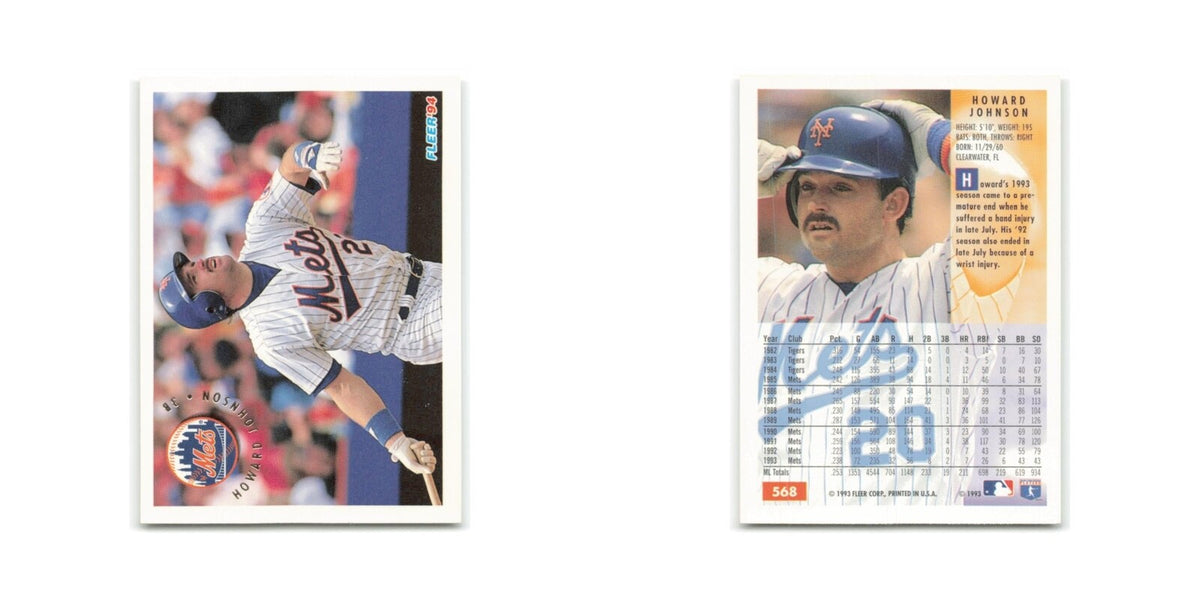 Howard Johnson 1994 Fleer #568 New York Mets Baseball Card NM