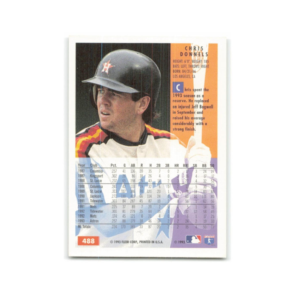 Chris Donnels 1994 Fleer #488 Houston Astros Baseball Card NM