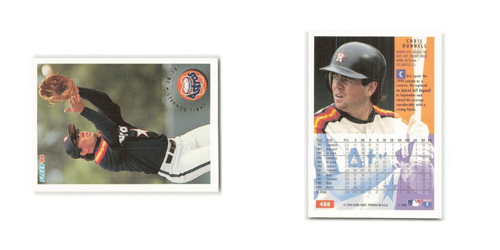Chris Donnels 1994 Fleer #488 Houston Astros Baseball Card NM
