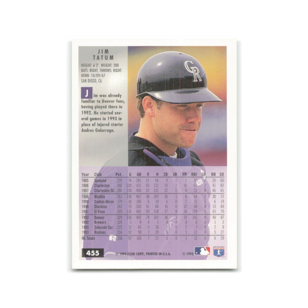 Jim Tatum 1994 Fleer #455 Colorado Rockies Baseball Card NM
