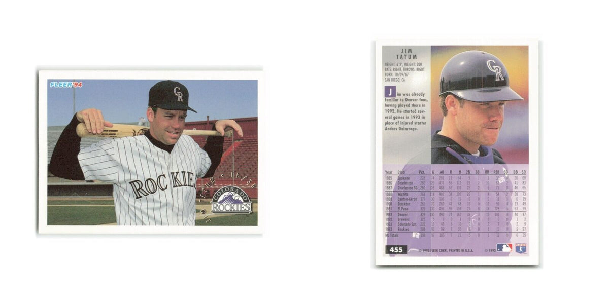 Jim Tatum 1994 Fleer #455 Colorado Rockies Baseball Card NM