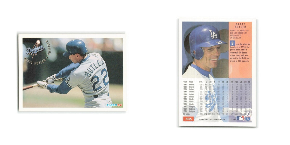 Brett Butler 1994 Fleer #506 Los Angeles Dodgers Baseball Card NM