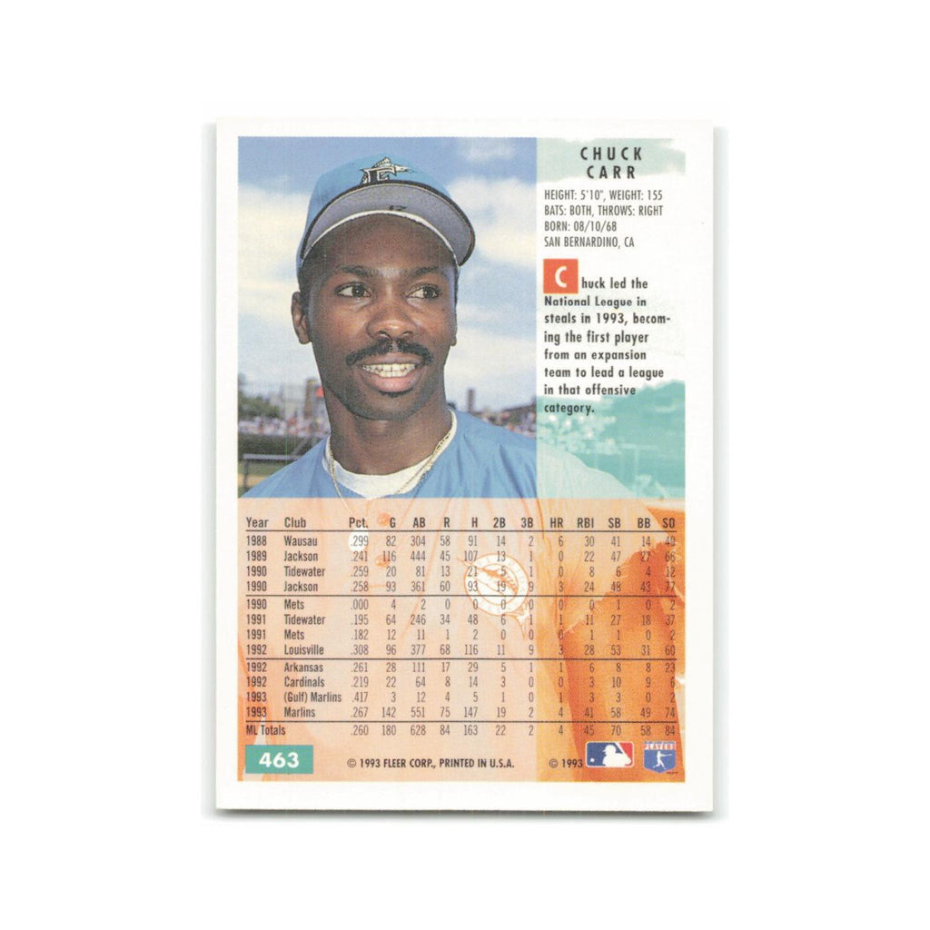 Chuck Carr 1994 Fleer #463 Florida Marlins Baseball Card NM