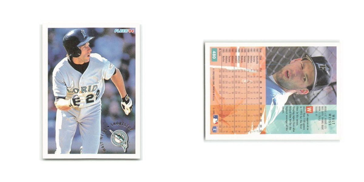 Walt Weiss 1994 Fleer #480 Florida Marlins Baseball Card NM
