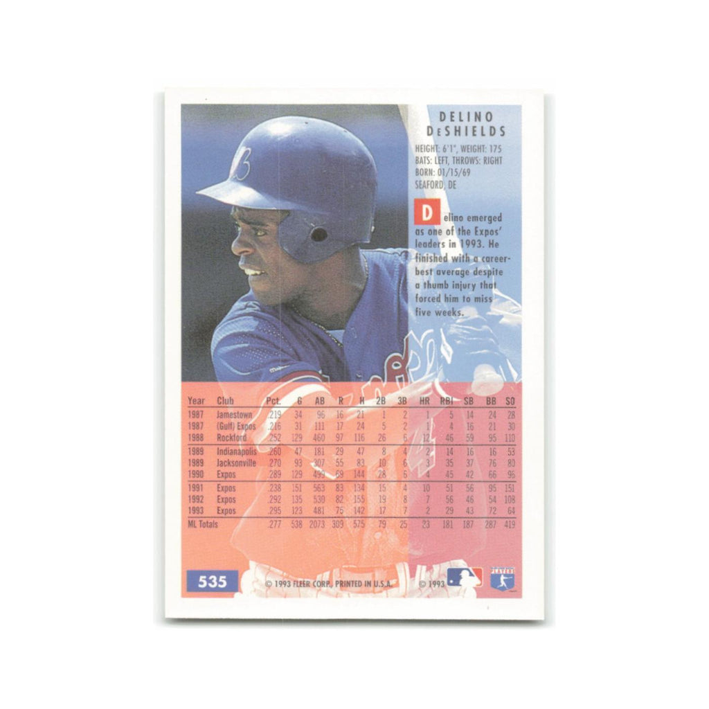 Delino DeShields 1994 Fleer #535 Montreal Expos Baseball Card NM