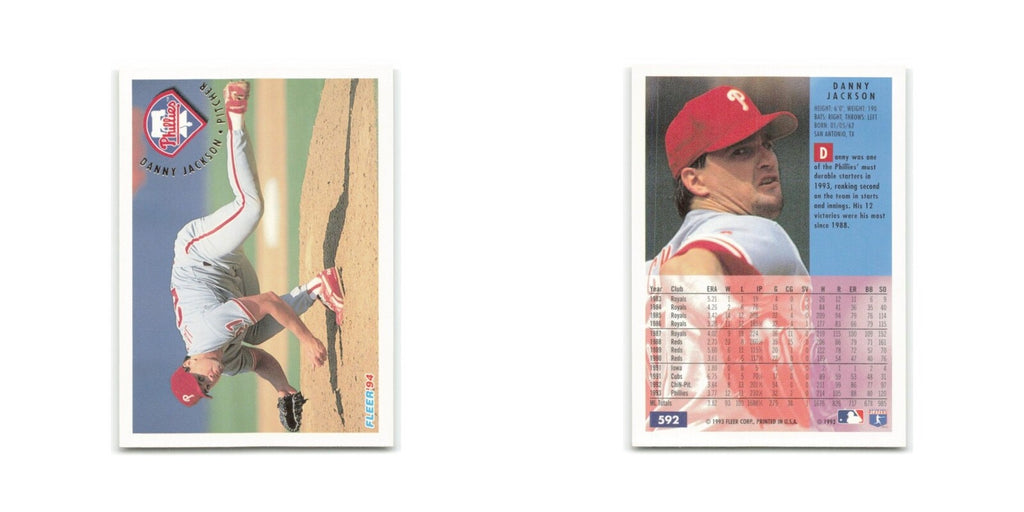 Danny Jackson 1994 Fleer #592 Philadelphia Phillies Baseball Card NM