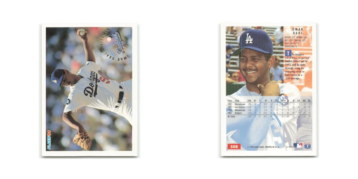Omar Daal 1994 Fleer #508 Los Angeles Dodgers Baseball Card NM