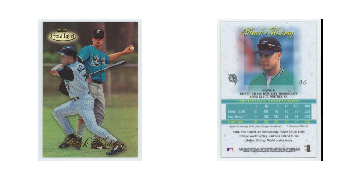 1998 Topps Gold Label Mark Kotsay Florida Marlins #86