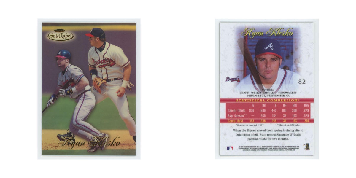 1998 Topps Gold Label Ryan Klesko Braves #82