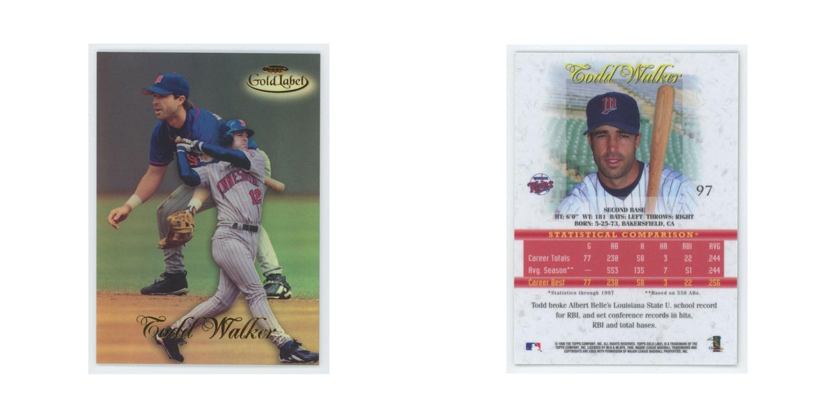 1998 Topps Gold Label Todd Walker Twins #97
