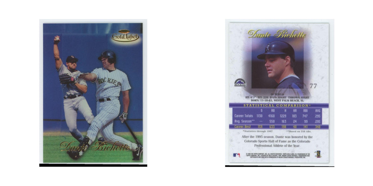 1998 Topps Gold Label Dante Bichette Rockies #77