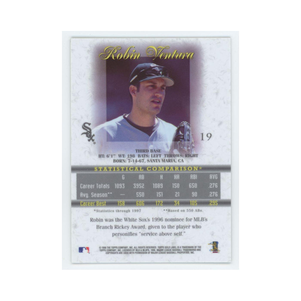 1998 Topps Gold Label Robin Ventura White Sox #19