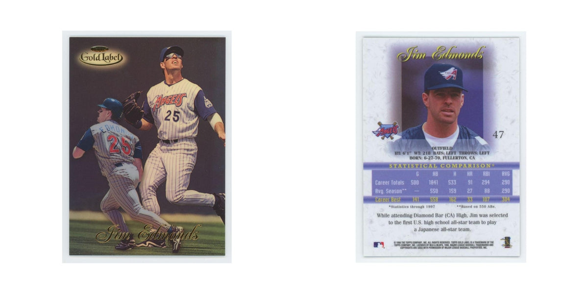 1998 Topps Gold Label Jim Edmonds Angels #47