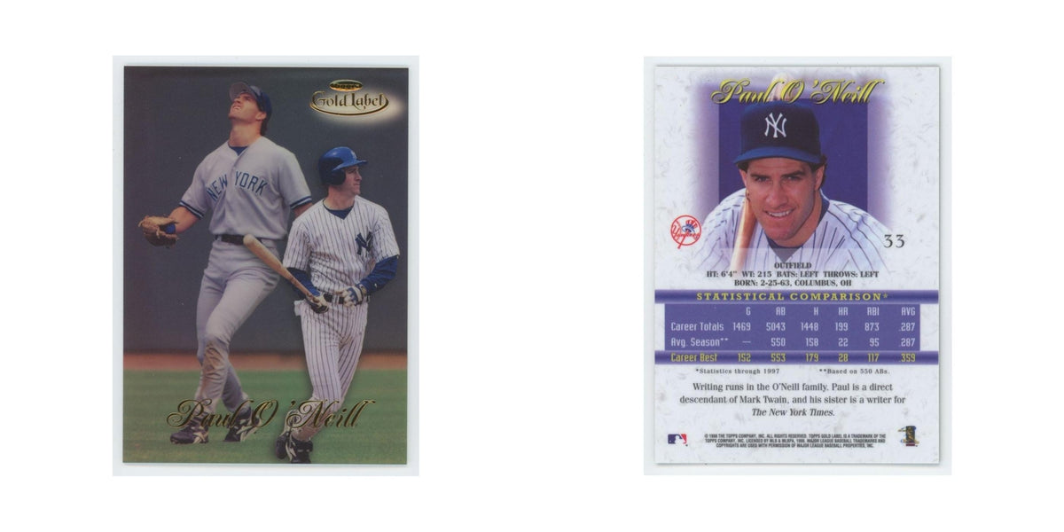 1998 Topps Gold Label Paul O'Neill Yankees #33