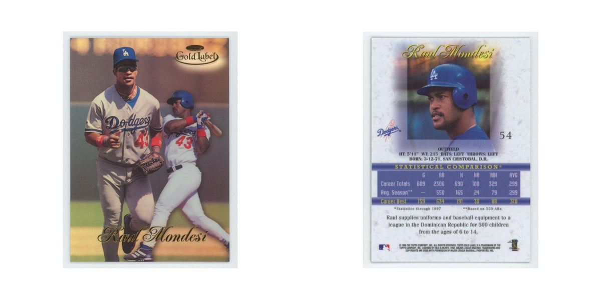 1998 Topps Gold Label Raul Mondesi Dodgers #54