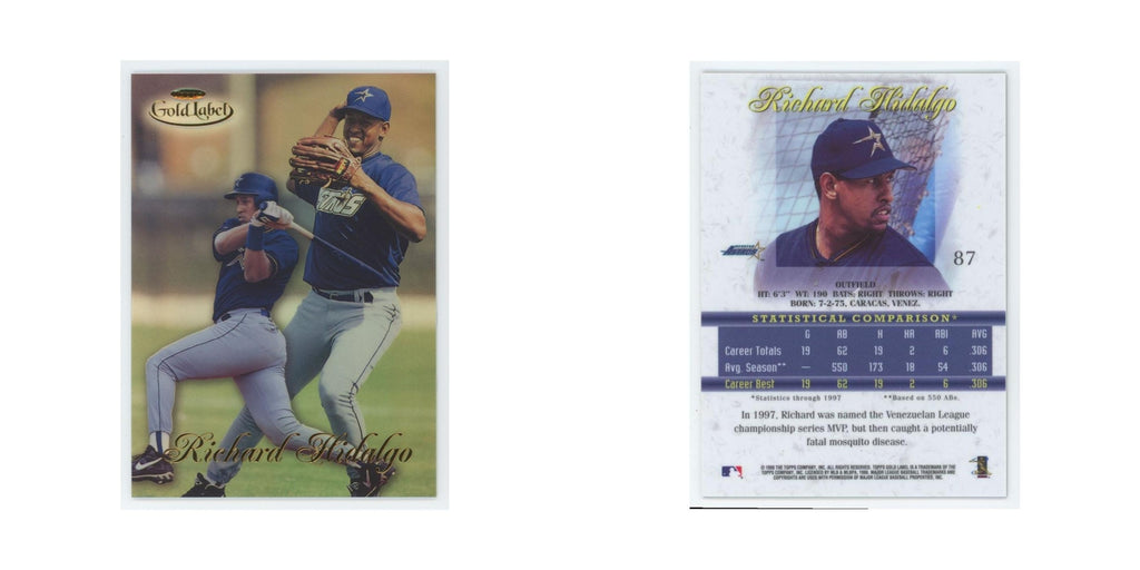1998 Topps Gold Label Richard Hidalgo Astros #87