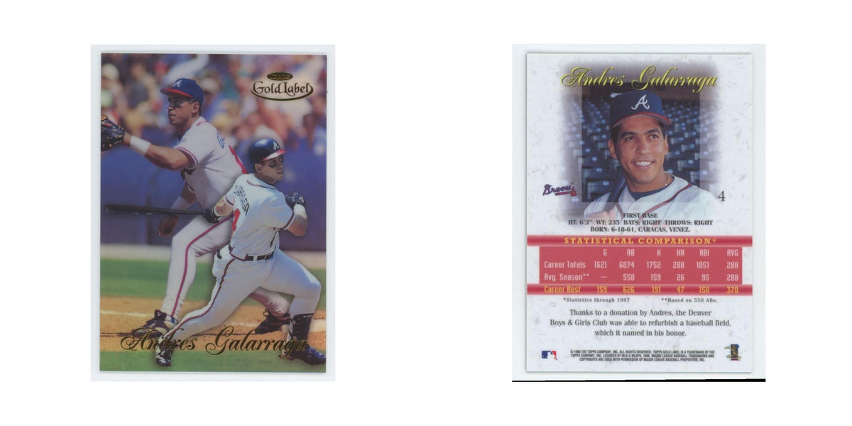 1998 Topps Gold Label Andres Galarraga Braves #4