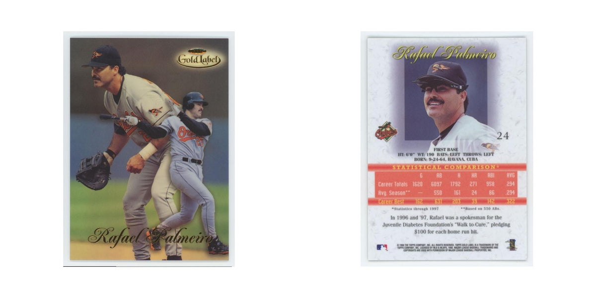 1998 Topps Gold Label Rafael Palmeiro Orioles #24