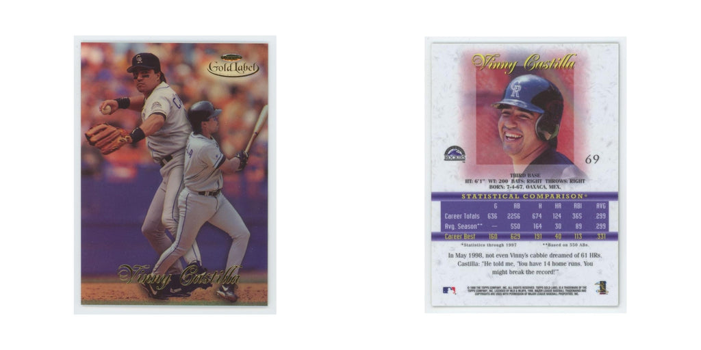 1998 Topps Gold Label Vinny Castilla Rockies #69