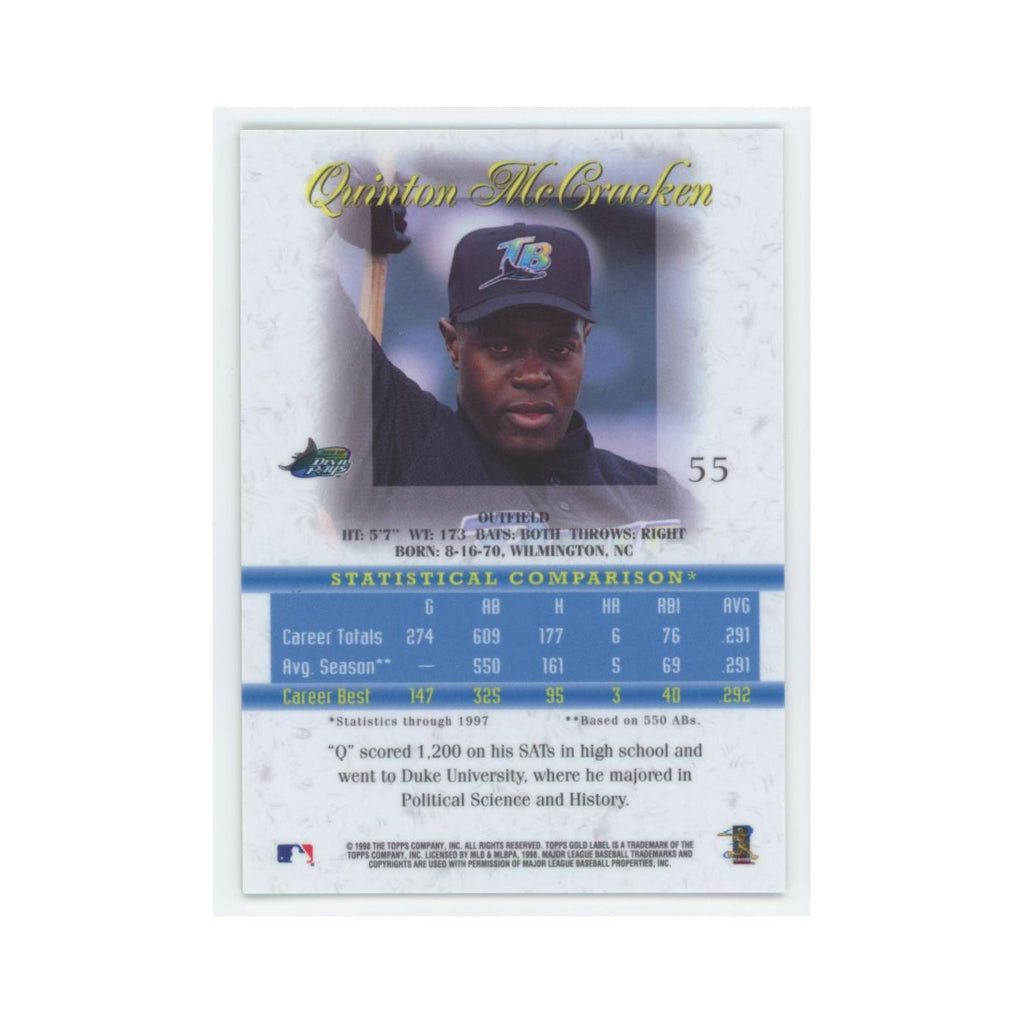 1998 Topps Gold Label Quinton McCracken Rays #55