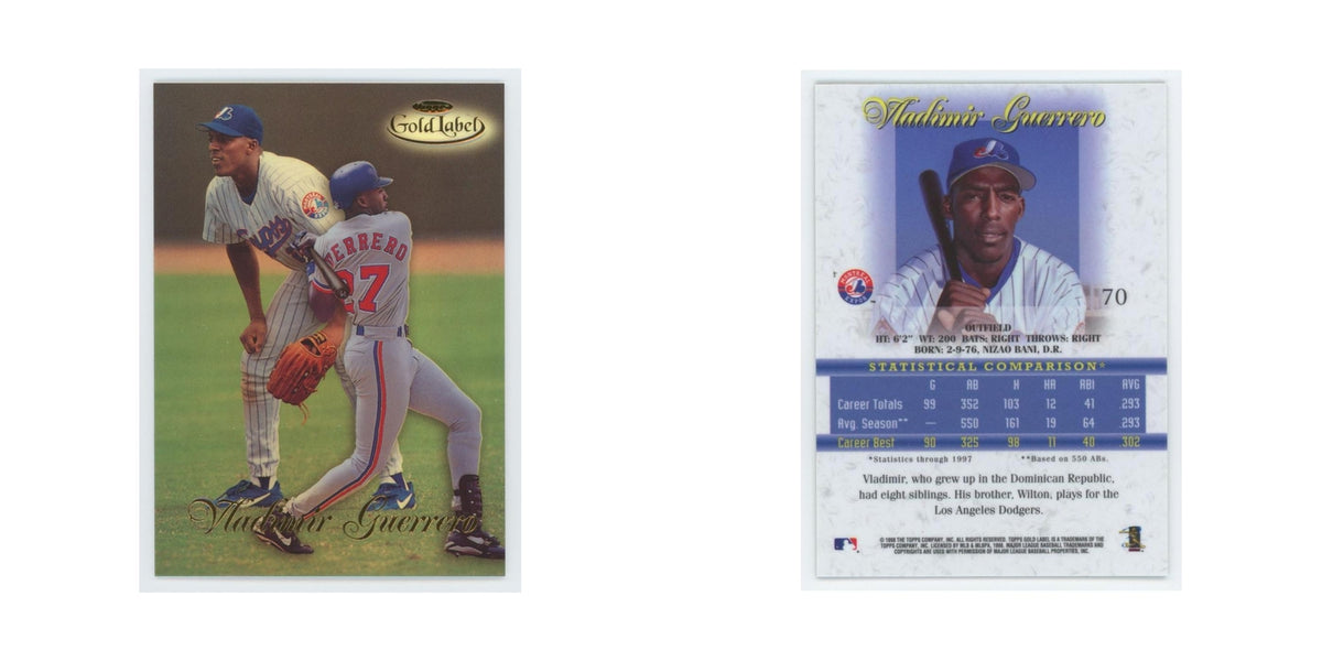 1998 Topps Gold Label Vladimir Guerrero Montreal Expos #70