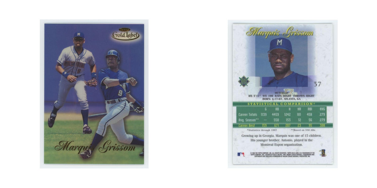 1998 Topps Gold Label Marquis Grissom Brewers #37