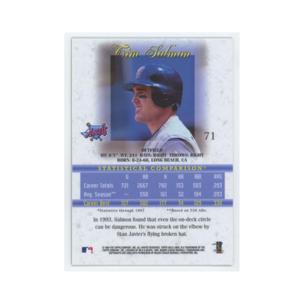 1998 Topps Gold Label Tim Salmon Angels #71