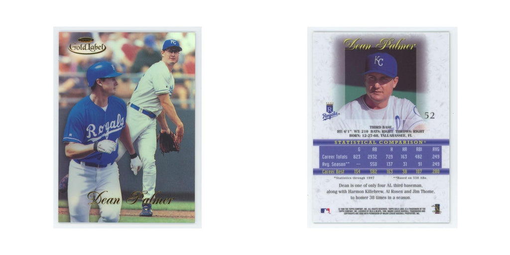 1998 Topps Gold Label Dean Palmer Royals #52